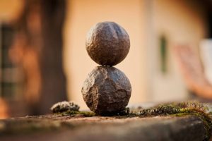 yoga balancing rocks